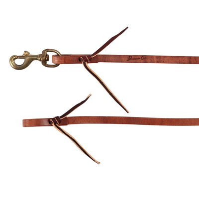Harness Leather Rein w/ Waterloops 1/2in Brass