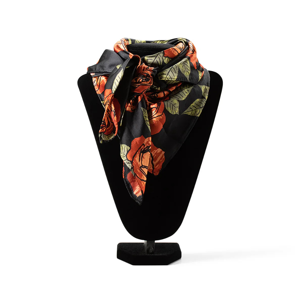 Ariat Silk Wild Rag Retro Rose Black