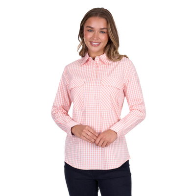 Hard Slog Womens Jen Half Button LS Shirt