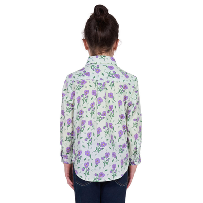 Hard Slog Girls Lynn Half Button LS Shirt