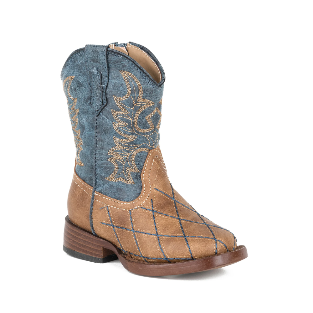 Roper Toddlers Cross Cut Square Toe Top Boot