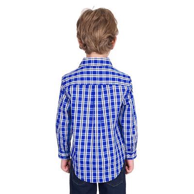 Hard Slog Boys Levers Check Half Button Shirt