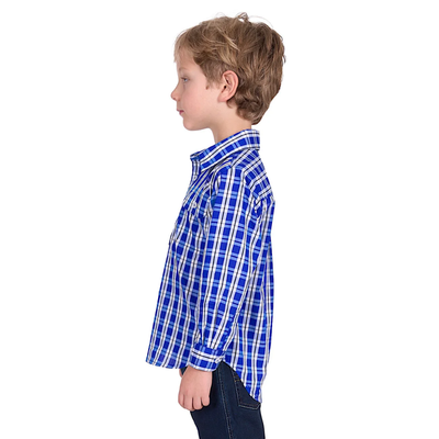 Hard Slog Boys Levers Check Half Button Shirt