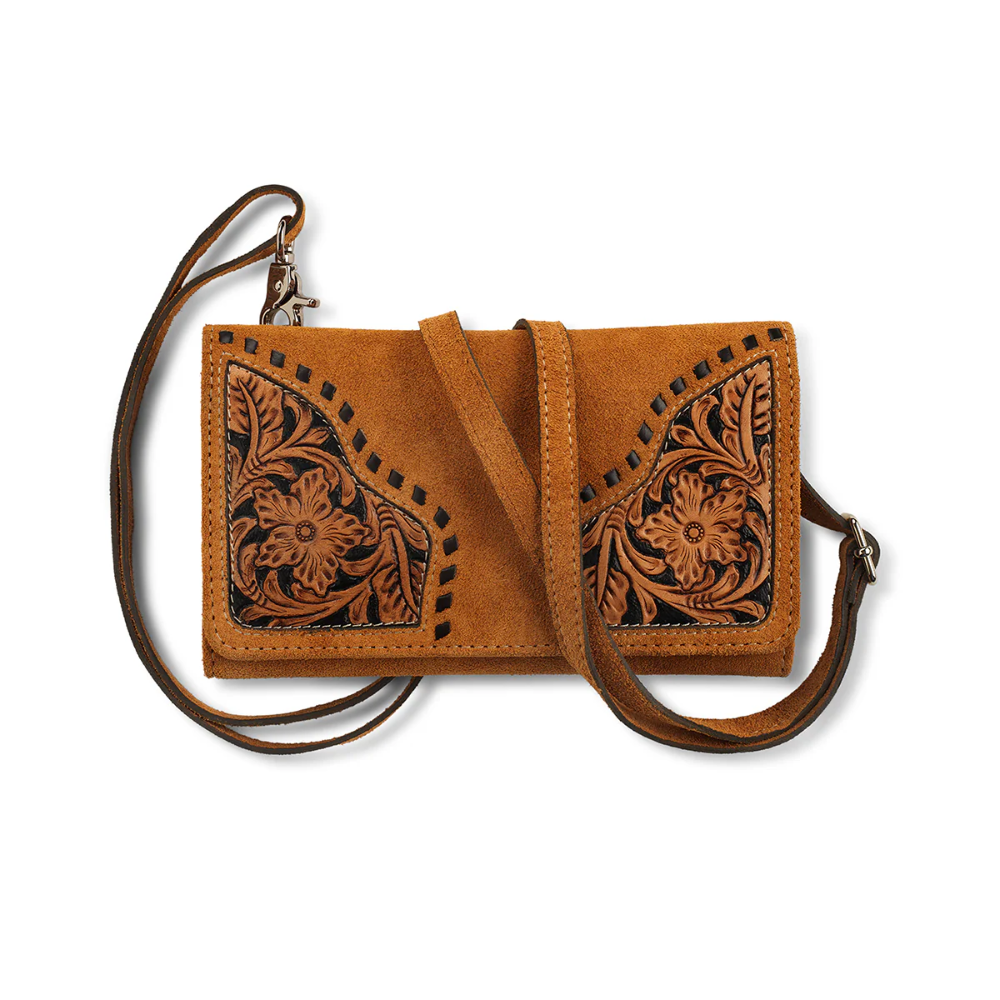 Ariat Womens Sierra Crossboby Roughout Clutch