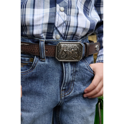 Pure Western Boys Reid Bull Buckle Belt