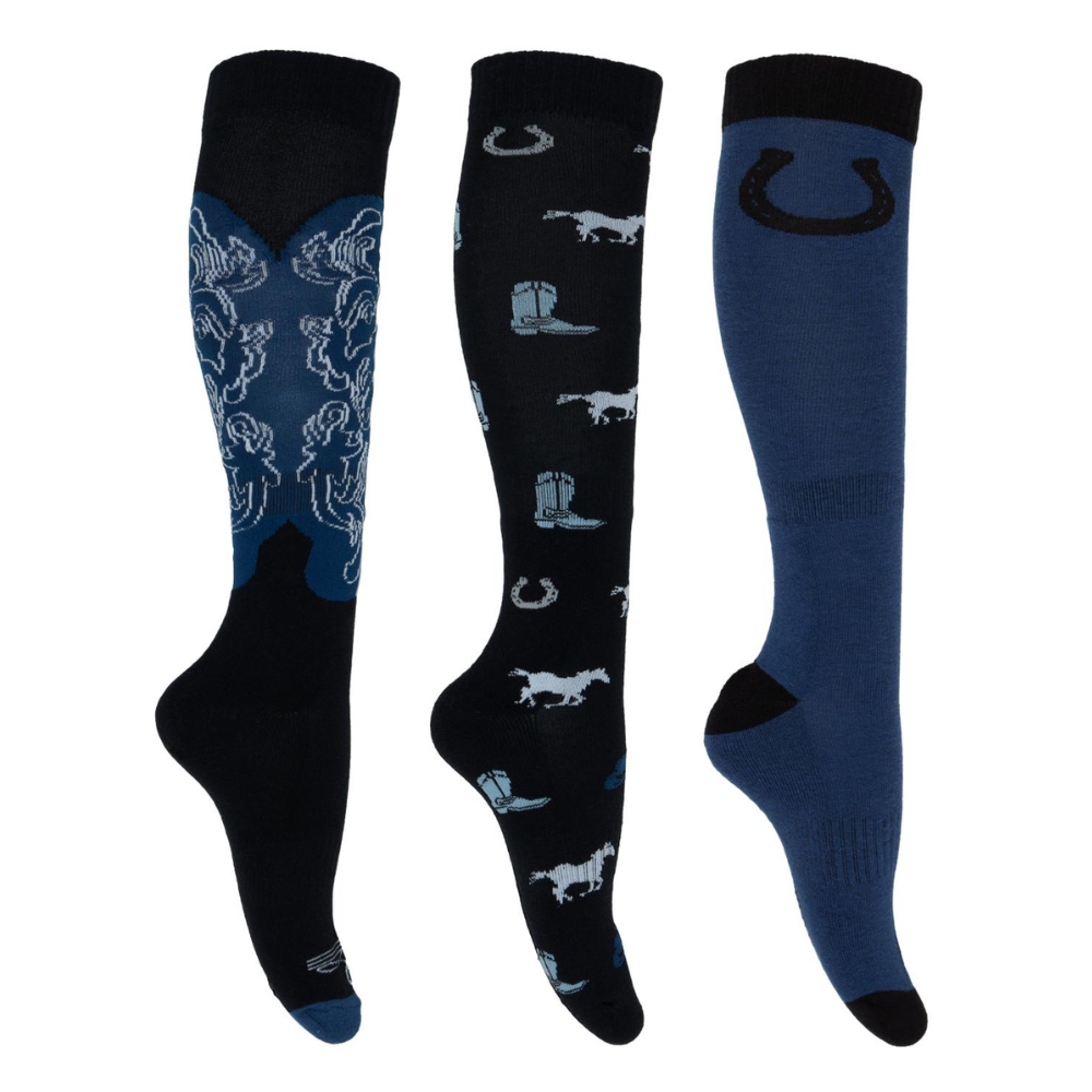 Pure Western Womens Riding Socks Pack 3