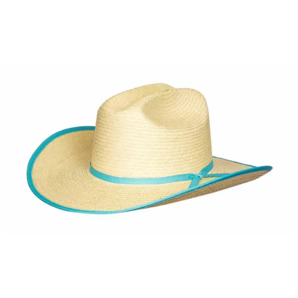 Sunbody Kids Cattleman Bound Palm Leaf Hat