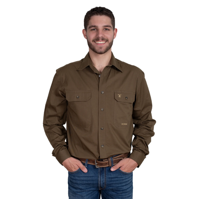 Just Country Mens Evan Full Button Workshirt