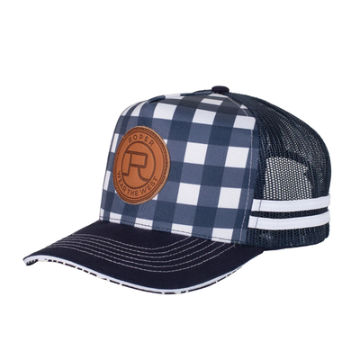 Roper Adult Mini Plaid Trucker Cap