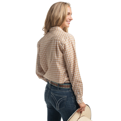 Just Country Womens Abbey Check Full Button LS Shirt