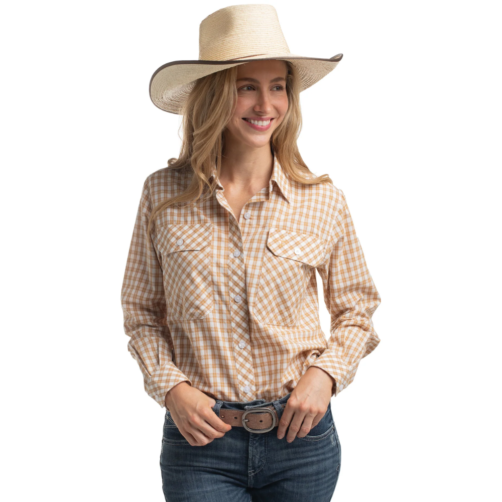 Just Country Womens Abbey Check Full Button LS Shirt
