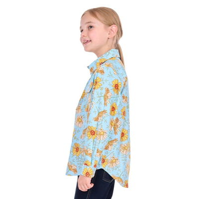 Hard Slog Kids Sunday Half Button LS Shirt