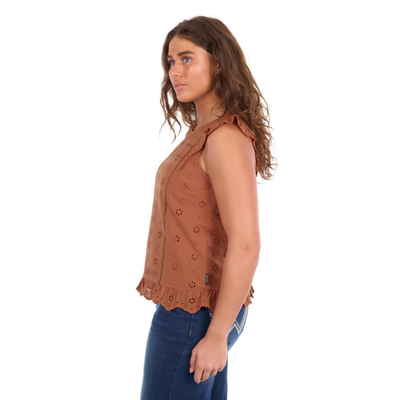 Wrangler Womens Grace Sleeveless Cotton Blouse