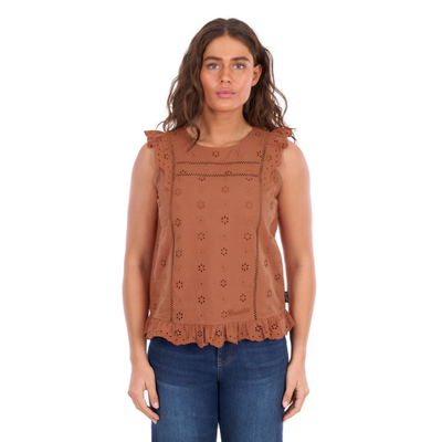 Wrangler Womens Grace Sleeveless Cotton Blouse