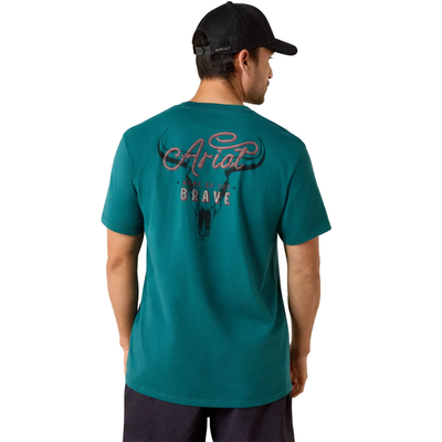 Ariat Mens Cattle Skull Home of the Brave SS Tee