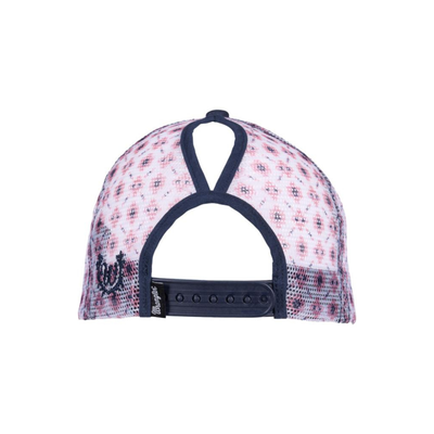 Wrangler Adult Bella Navy/Pink Ponytail Trucker Cap
