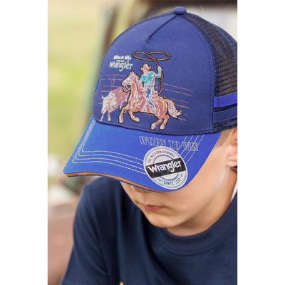 Wrangler Kids Abe Navy/Blue Trucker Cap