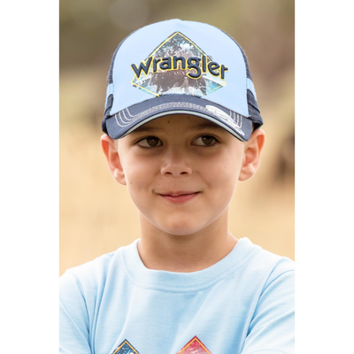 Wrangler Kids Bruno Navy/Light Blue Trucker Cap