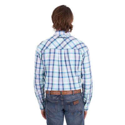 Wrangler Mens Dale Stretch 1 Pocket LS Shirt