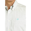 Cinch Mens Cream Aqua Check LS Shirt