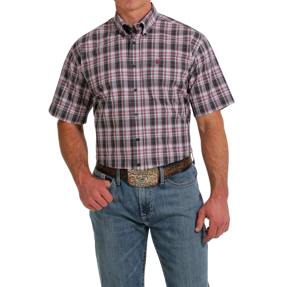 Cinch Mens Arena Check SS Shirt