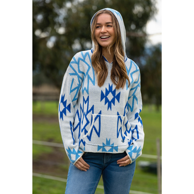 Pure Western Womens Khloe Knitted Hooded Pullover