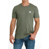 Cinch Mens Farmers SS Olive Tee