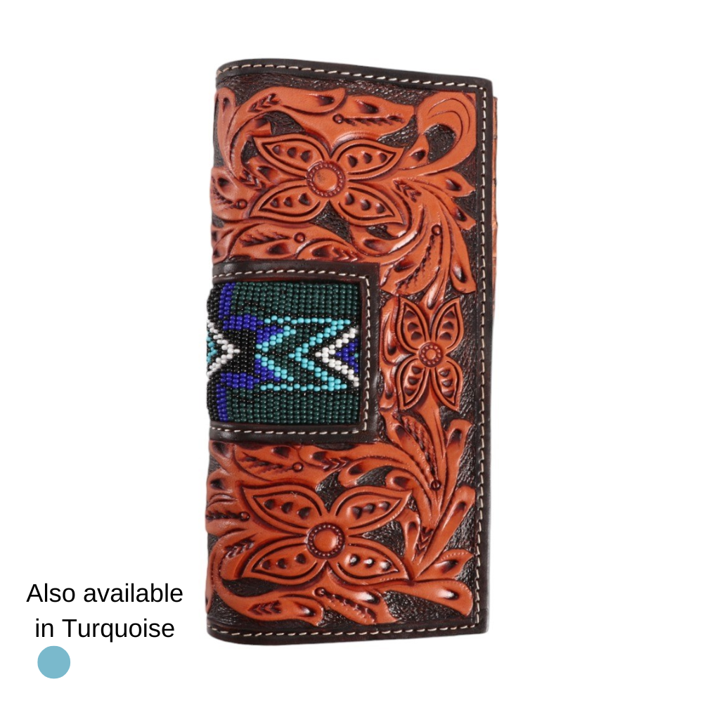 Fort Worth Tooled Aztec Rodeo Wallet