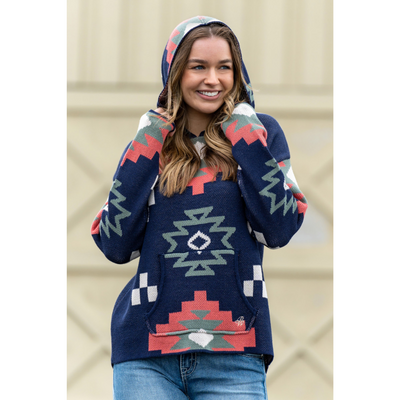 Pure Western Womens Khloe Knitted Hooded Pullover