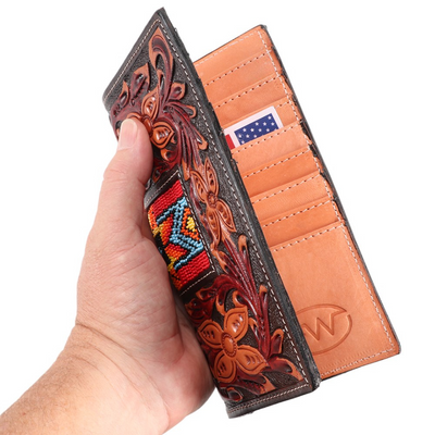 Fort Worth Tooled Aztec Rodeo Wallet