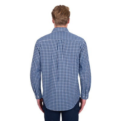 Hard Slog Mens Alden Check Half Button LS Shirt