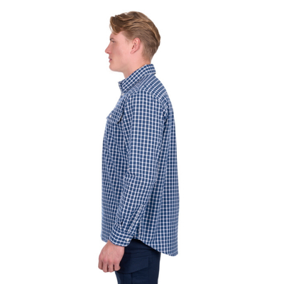 Hard Slog Mens Alden Check Half Button LS Shirt