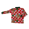 Adult Christmas Fishing Shirt Candy Cane Red Check