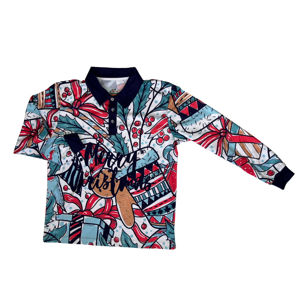 Mens/Womens Christmas Fishing Shirt Gingerbread