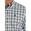 Cinch Mens White Grey Check LS Shirt