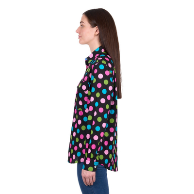 Hard Slog Womens Rena Half Button LS Shirt