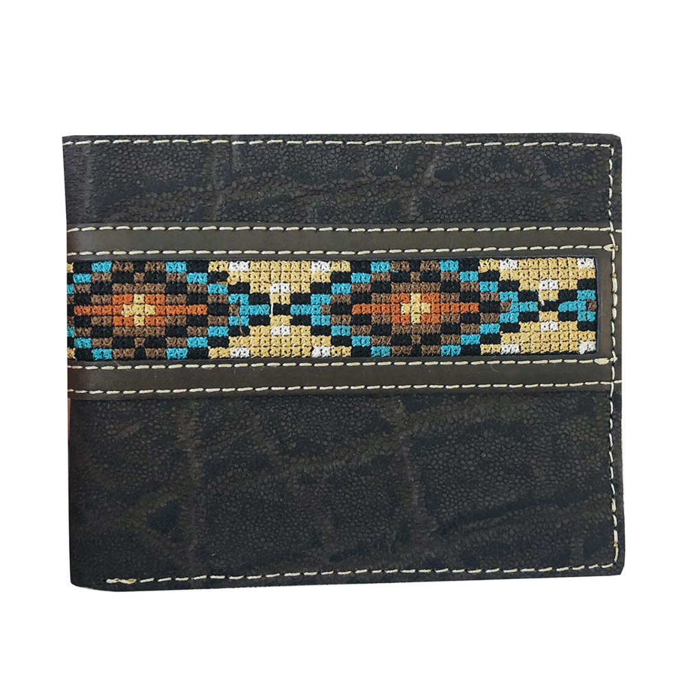 Roper Aztec Bi-Fold Leather Wallet