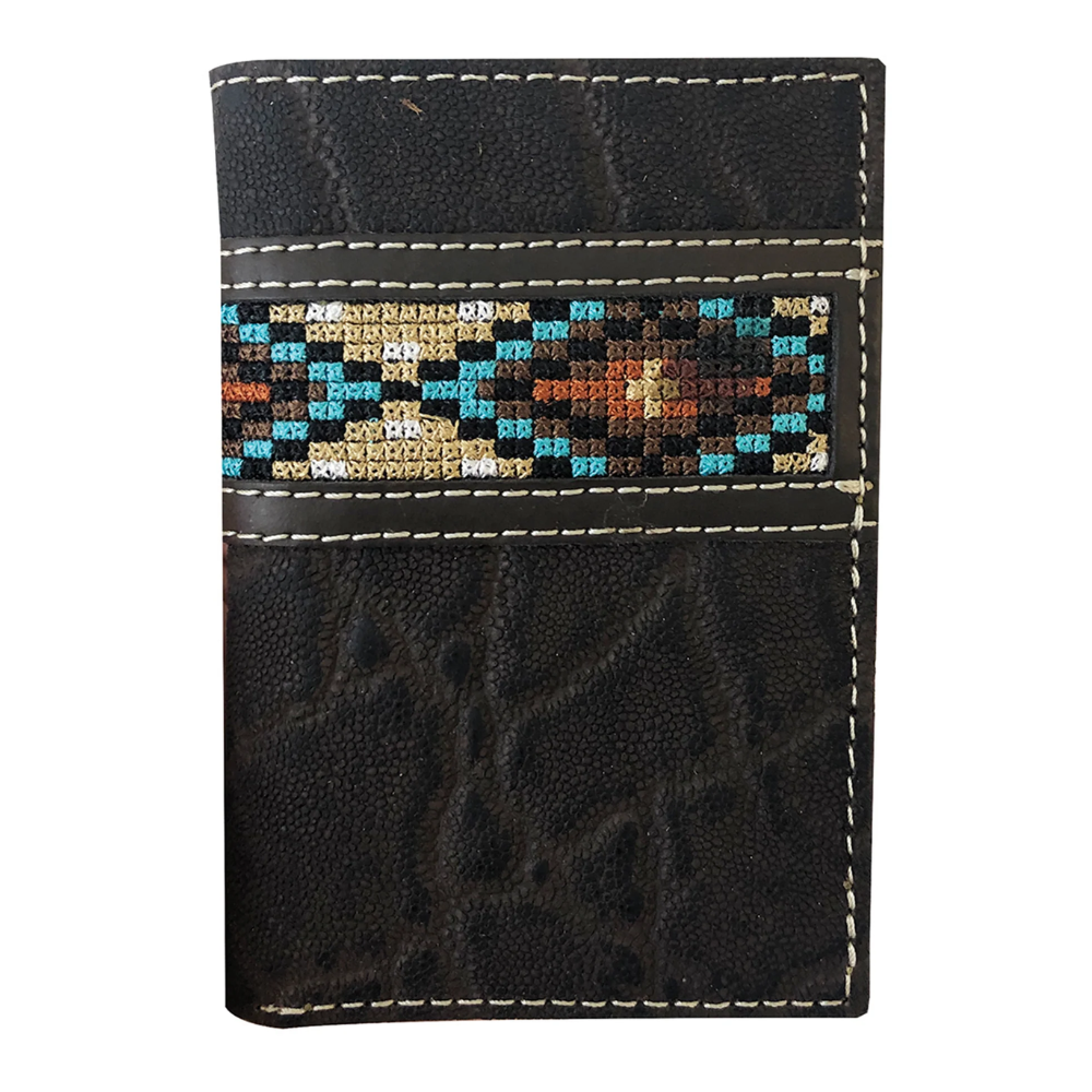 Roper Aztec Tri-Fold Leather Wallet