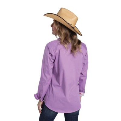 Just Country Womens Jahna Trim 1/2 Button Workshirt