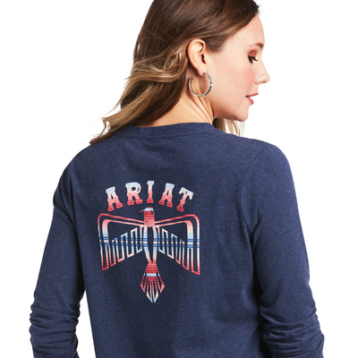 Ariat Womens REAL Serape Thunderbird LS Tee