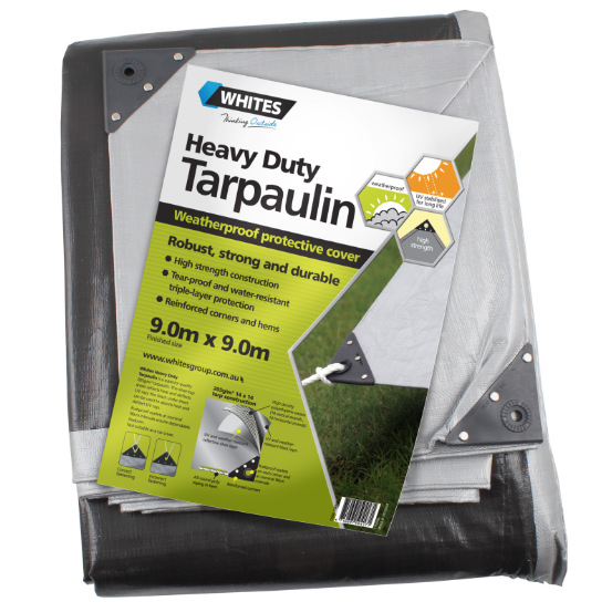 Whites Wire H/Duty Tarp 30x30 - 9m x 9m