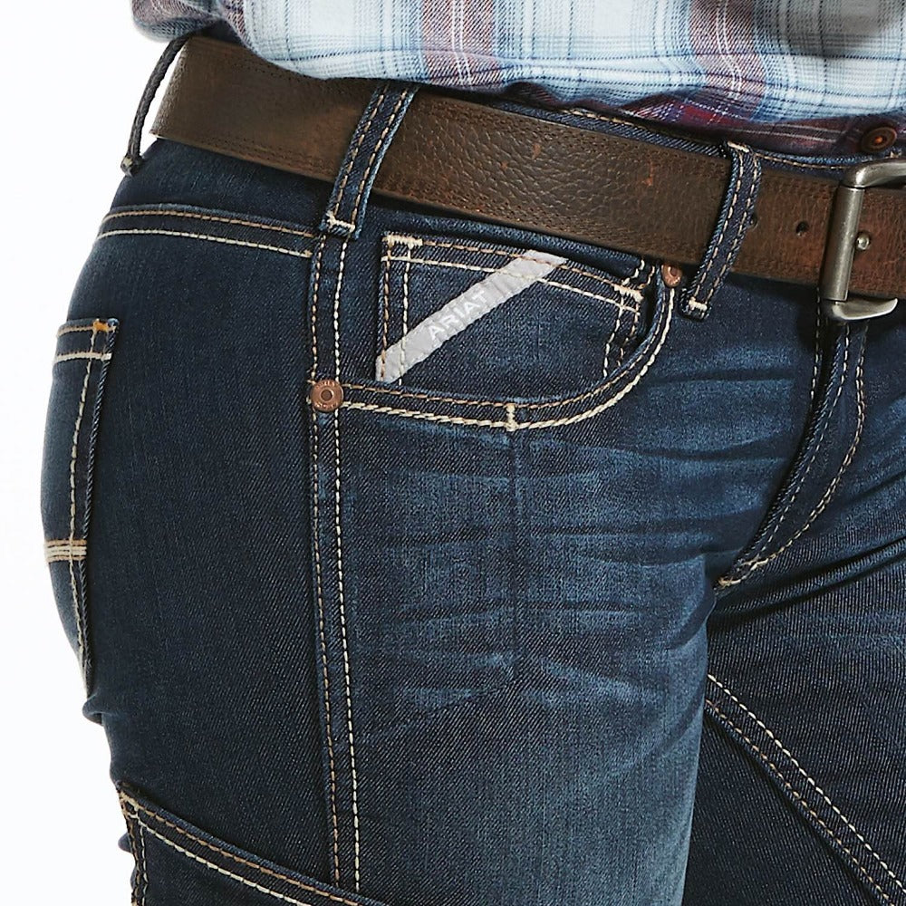 Ariat Womens REBAR Mid Rise Durastretch Bootcut Jean