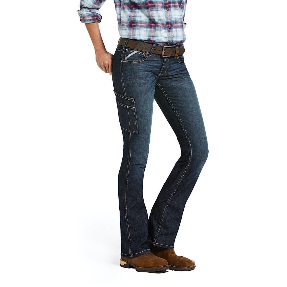 Ariat Womens REBAR Mid Rise Durastretch Bootcut Jean