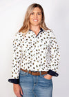Just Country Womens Georgie Half Button Long Sleeve Shirt