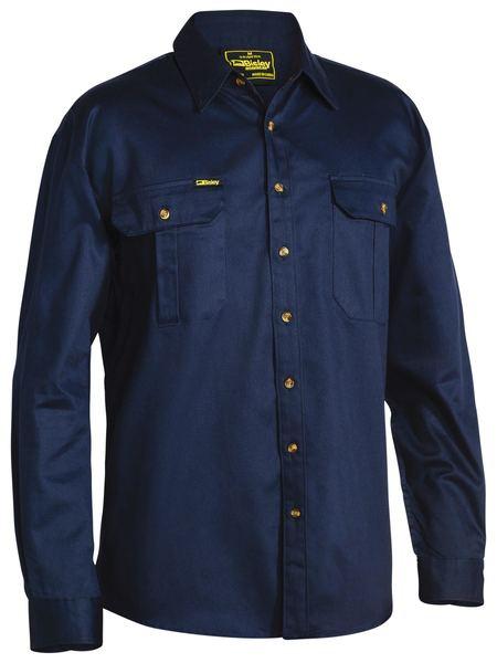Bisley Mens Drill Full Button Workshirt