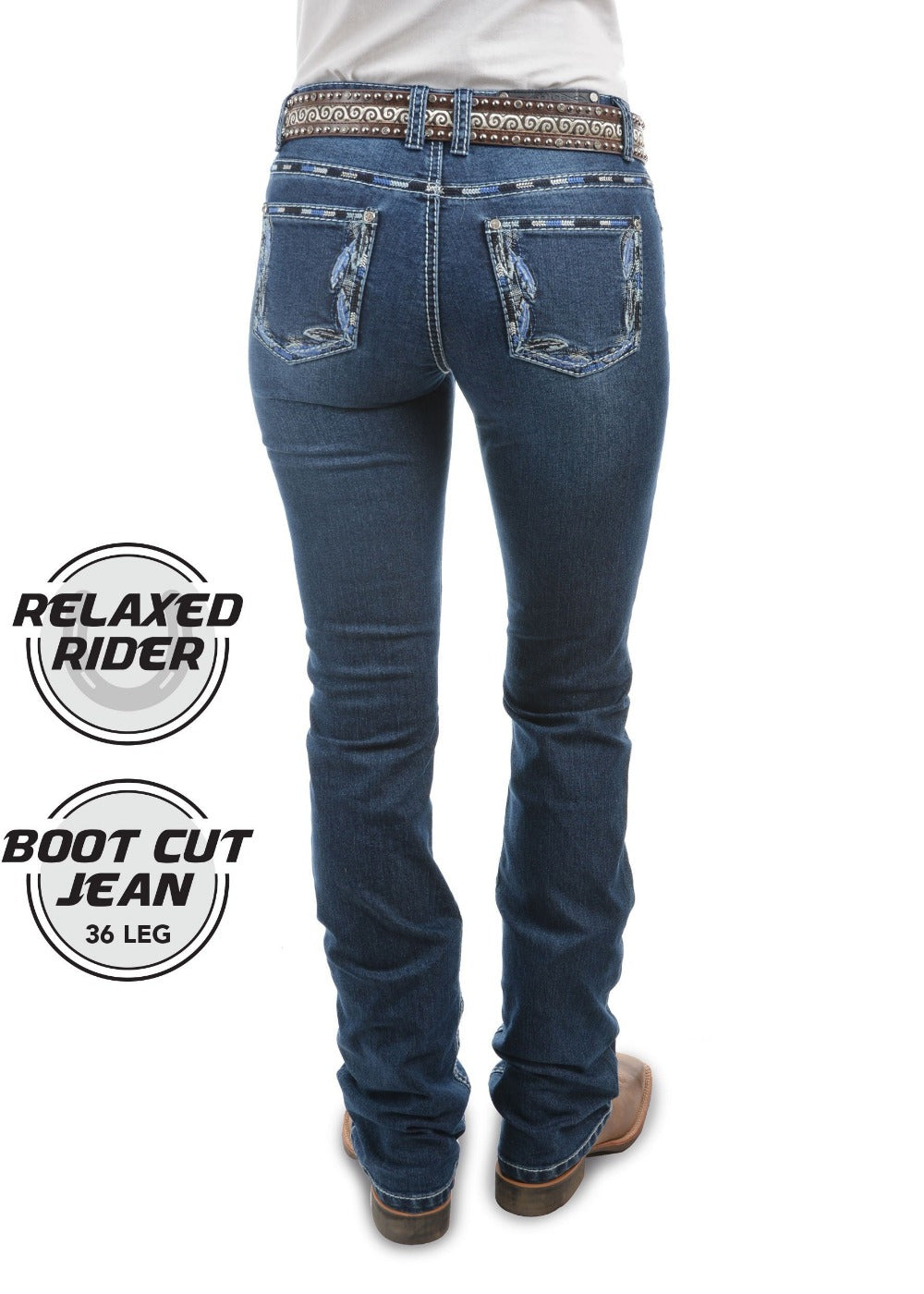 Pure Western Womens Louisiana Relaxed Rider Jean PCP2210218