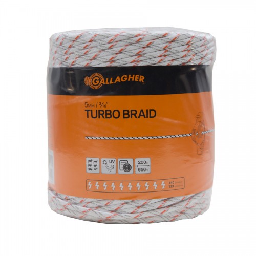Gallagher Turbo Equine Braid 5mm 200m G62174