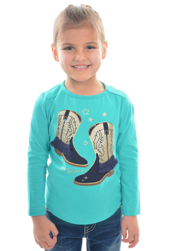 Pure Western Girls Laura Long Sleeve Top