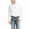 Ariat Mens Solid White Wrinkle Free Long Sleeve Shirt