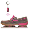 Twisted X Womens Pink Ribbon Bomber Moc Lace Up Boot
